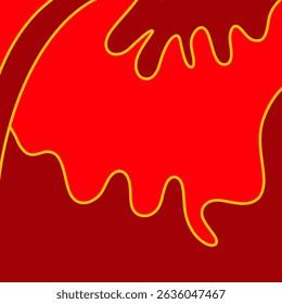 a close up of a red and yellow bat with a red background, a cave painting inspired by Jeanne Hébuterne, deviantart, berlin secession, hellfire background, fractal fire background, phoenix flames