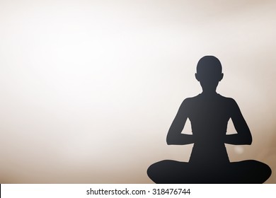 close up and selective focus on fingers of asian woman in yoga pattern exercise over blurred sepia background for healthy life concept.