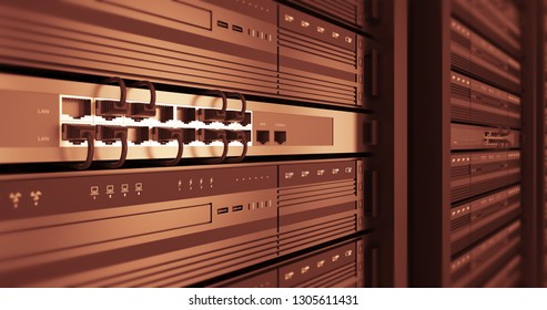 Close Server Racks Modern Data Center Stock Illustration 1305611431 ...
