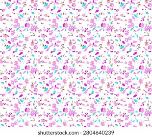Close up of a soft pastel confetti texture with scattered pink and blue specks on a light background