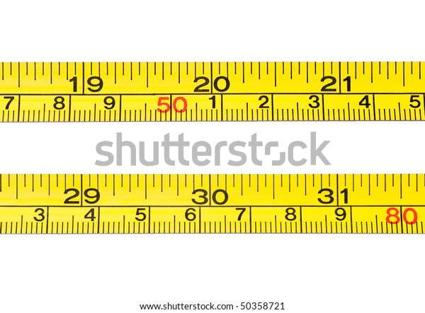 tape measure reading with numbers