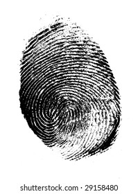 Close Of Thumb Print For Background