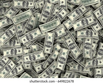 Close View Cash Money Dollars Bills Stock Illustration 649822678