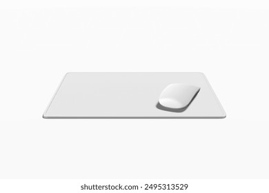 Close Up View of Mouse Pad, 3D Illustration