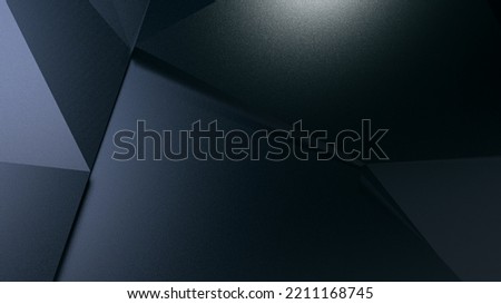 close up view of a rough matted dark polygonal surface, digital business background, high resolution 3D render