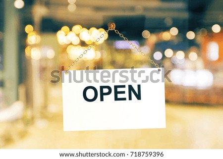 Similar – Image, Stock Photo Open front door close-up to new home