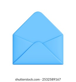 Closed blue envelope on a white background, symbolizing communication, mail, or sending messages. 3D render illustration - Powered by Shutterstock