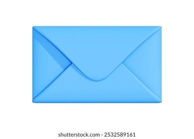 Closed blue envelope, symbolizing email, mail delivery, messaging, or secure communication in digital or physical forms. 3D render illustration - Powered by Shutterstock