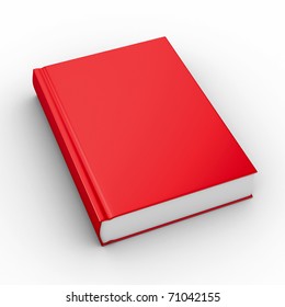 Closed Book On White Background. Isolated 3D Image