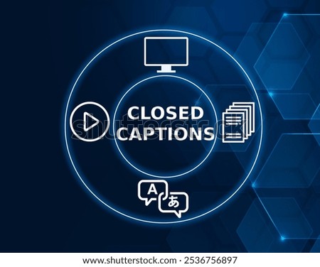 Closed captions are a text version of the spoken part of a television, movie or computer presentation.