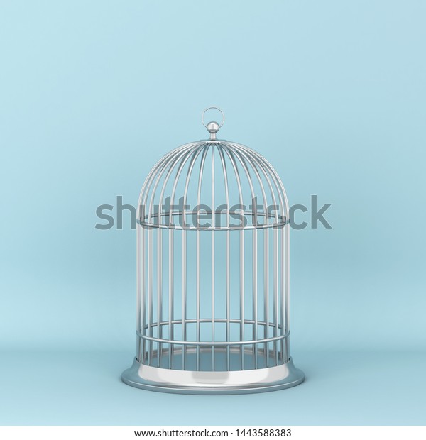 Closed Decorative Bird Cage 3d Illustration Stock Illustration 1443588383