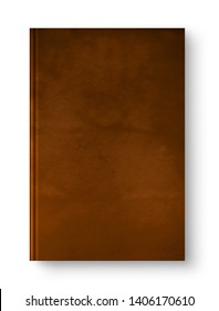 Closed Leather Blank Book Mockup, Isolated On White