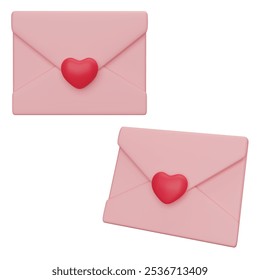 closed love letter 3D graphic - Powered by Shutterstock