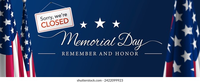 Closed for Memorial Day Background