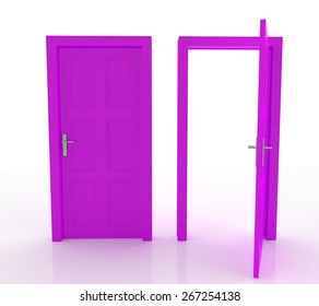 Closed Open Doors Isolated Stock Illustration 267254138 | Shutterstock