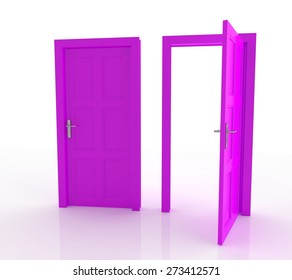 Closed Open Doors Isolated Stock Illustration 273412571 | Shutterstock