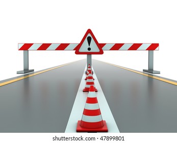 Closed Road Sign Traffic Cones Stock Illustration 47899801 | Shutterstock