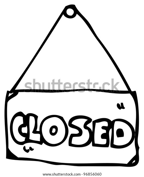 Closed Shop Sign Cartoon Stock Illustration 96856060 | Shutterstock