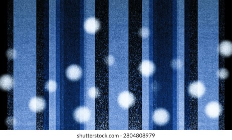 A close-up abstract view of vertical blue stripes with soft, out-of-focus white bokeh lights scattered across the frame.