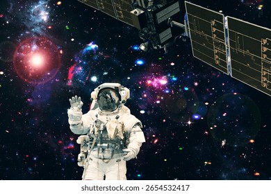  Closeup of astronaut. The elements of this image furnished by NASA.