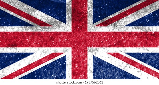 Close-up of British flag, 3d illustration