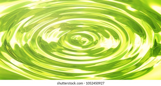 Closeup Of Colorful Water Ripples Texture Background, Top View (High-resolution 3D CG Rendering Illustration)