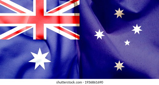 Closeup of grunge Australia flag, 3d illustration