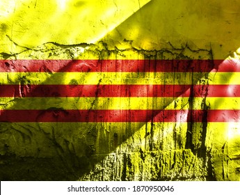 Closeup Of Grunge South Vietnam Flag, 3d Illustration