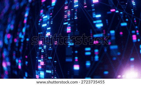 Closeup of Neural network model, LLM structure background. AI big data processing technological concept. Machine learning abstract background. Digital quantum computing. 3D Illustration