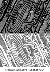 Closeup Old Fashioned Mainframe Integrated Computer Circuit Boards Patterns And Designs