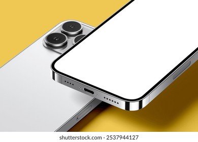 Close-Up Phone Mockup 3D Rendering