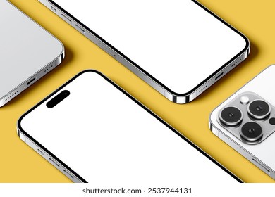 Close-Up Phone Mockup 3D Rendering