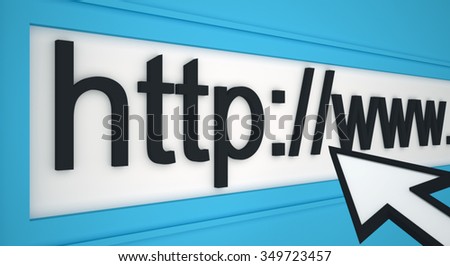 Closeup  Screen With Address Bar of Web Browser