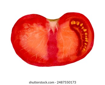 Closeup sliced tomato, keywords antioxidants, cooking, nutrition, healthy eating - Powered by Shutterstock