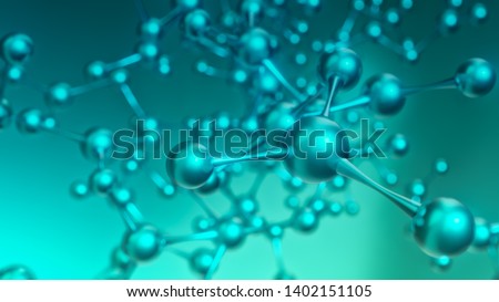 close-up view of an abstract molecular structure concept of biology and science (3d render)