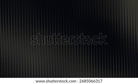 A close-up view of a dark, abstract surface featuring a repeating vertical ribbed texture. Subtle light plays across the surface, creating soft highlights and shadows.