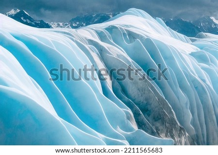 Image, Stock Photo Icelandic glacier close-up with intricate ice formations