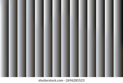 A close-up view of vertical blinds with a subtle gradient of light and shadow creating an abstract pattern.