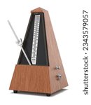 Close-up of vintage metronome - 3D illustration