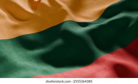 Close-up of Waving Lithuania flag, suitable for patriotic designs, Independence Day celebrations, or travel materials
 - Powered by Shutterstock