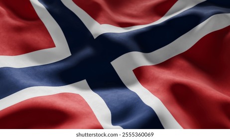 Close-up of Waving Norway flag, suitable for patriotic designs, Independence Day celebrations, or travel materials
 - Powered by Shutterstock