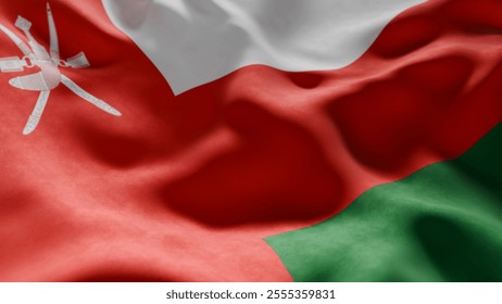 Close-up of Waving Oman flag, suitable for patriotic designs, Independence Day celebrations, or travel materials
 - Powered by Shutterstock