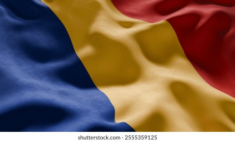 Close-up of Waving Romania flag, suitable for patriotic designs, Independence Day celebrations, or travel materials
 - Powered by Shutterstock