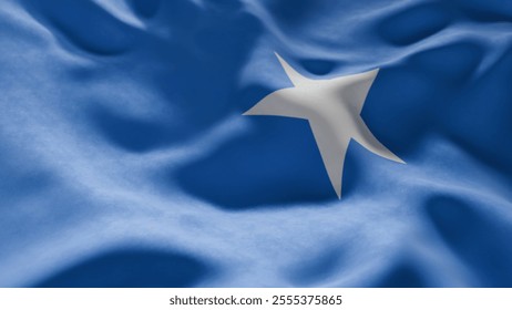 Close-up of Waving Somalia flag, suitable for patriotic designs, Independence Day celebrations, or travel materials - Powered by Shutterstock