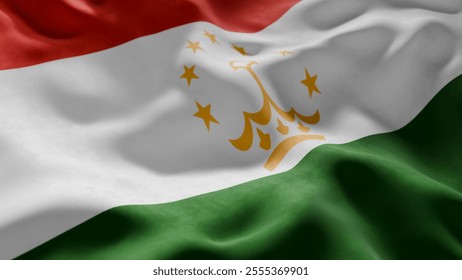 Close-up of Waving Tajikistan flag, suitable for patriotic designs, Independence Day celebrations, or travel materials
 - Powered by Shutterstock