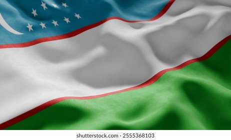 Close-up of Waving Uzbekistan flag, suitable for patriotic designs, Independence Day celebrations, or travel materials
 - Powered by Shutterstock