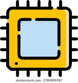 Close-up of a yellow electronic component socket with empty center on dark base.