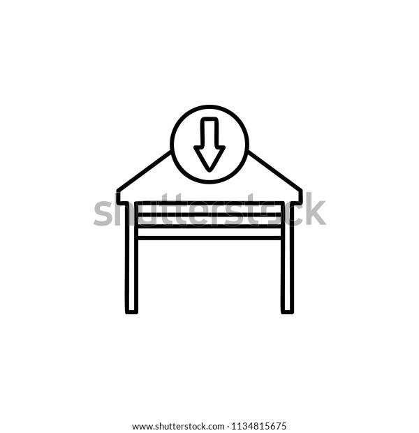 closing\
garage sign icon. Element of automation icon for mobile concept and\
web apps. Thin line closing garage sign icon can be used for web\
and mobile. Premium icon on white\
background