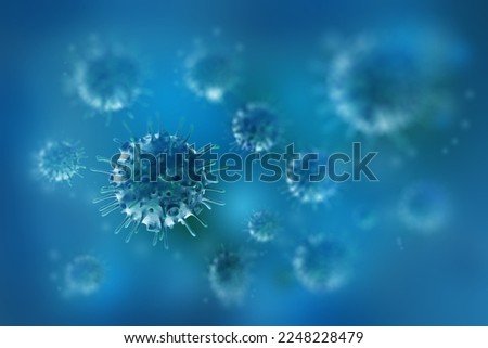 Closing viruses in man. Kraken virus propagates in a person. A type of mutation of caronaviruses. The fight against the epidemic Covid. 3d image Stock photo © 