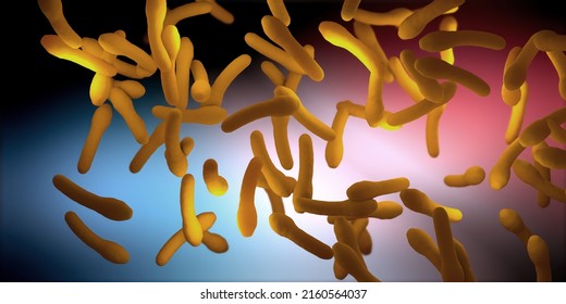 Clostridium Botulism Pathogens - 3d Illustration